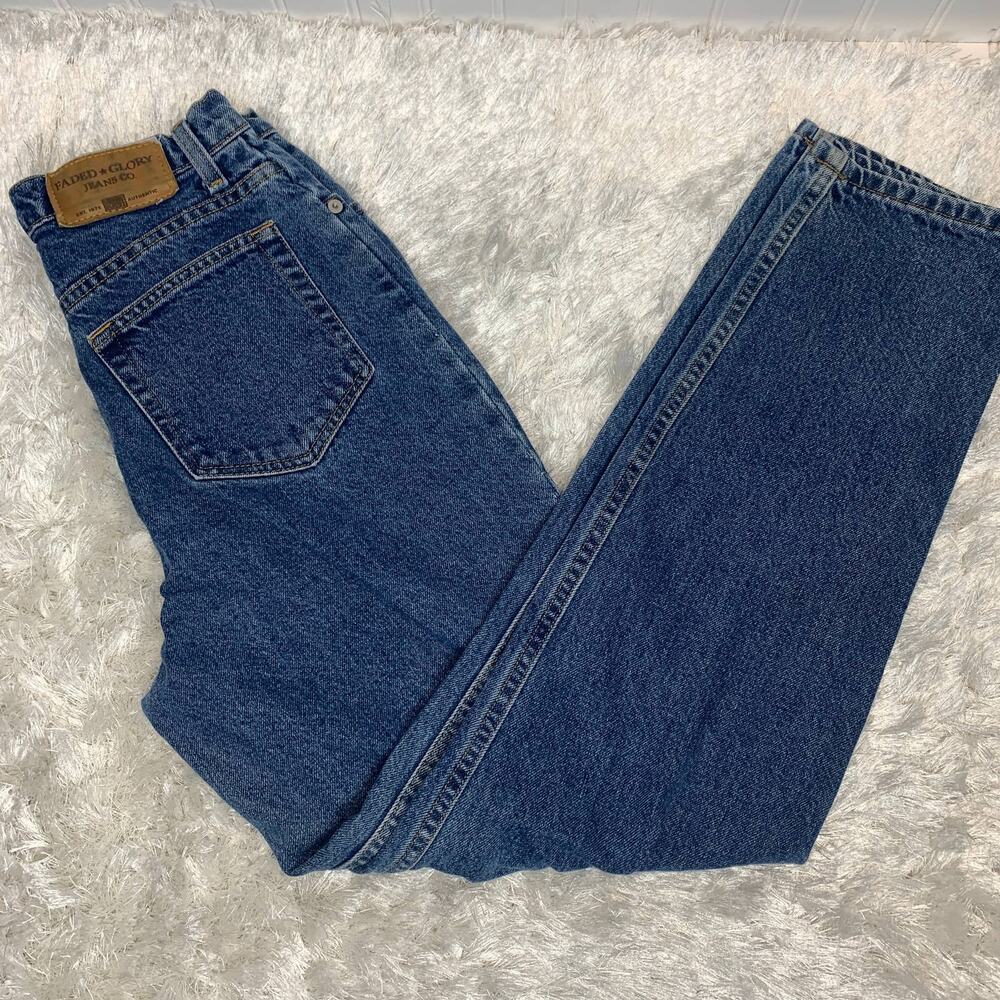 Faded Glory Vintage High Waisted Mom Jeans 100% Cotton Sz 29" waist